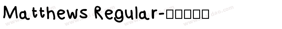 Matthews Regular字体转换